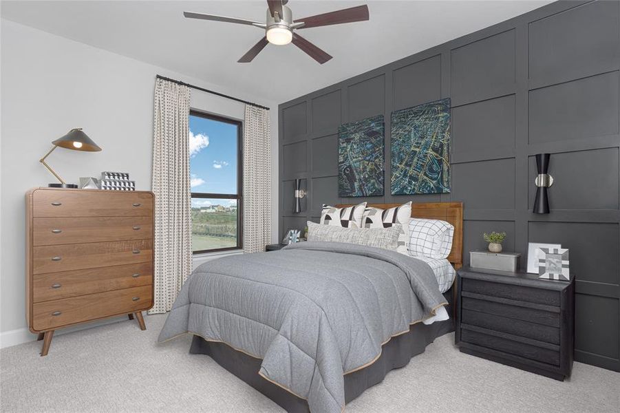 Furnished interior view inside a new home in The Tribute 50', The Colony (Image 15).