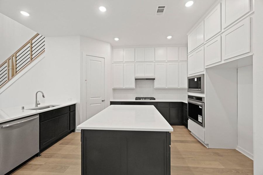 Furnished interior view inside a new home in Bridgeland, Cypress (Image 5). Furnished interior view inside a new home in Bridgeland, Cypress (Image 5).