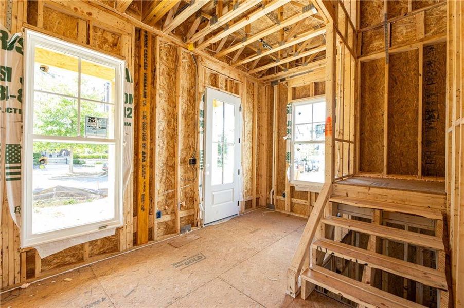 In-progress construction of a new home in , Alpharetta, GA (Image 33).