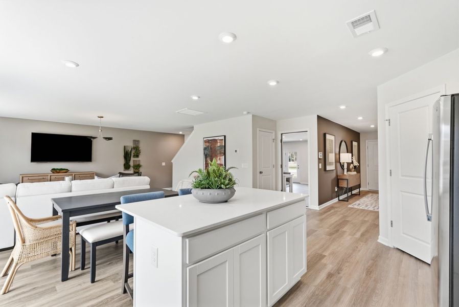 Representative furnished interior of a home built from the Frazier by Stanley Martin Homes in Essence at Bent Creek Village, Thomson (Image 166). Representative furnished interior of a home built from the Frazier by Stanley Martin Homes in Essence at Bent Creek Village, Thomson (Image 166).