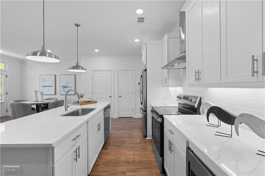 Furnished interior view inside a new home in Market Square at Sawnee Village, Cumming (Image 8).