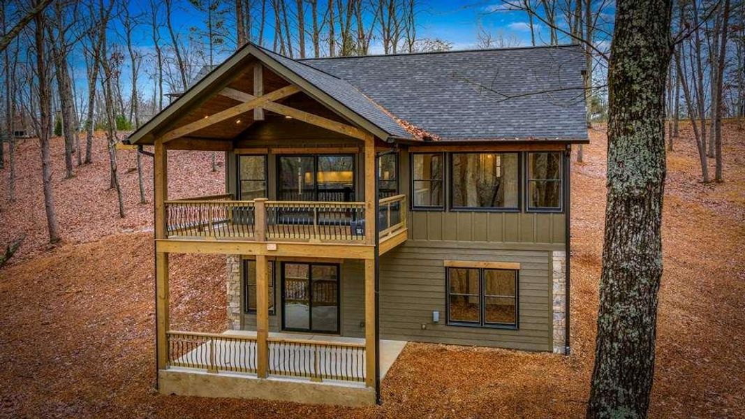Exterior details and patio area of a home in , Blue Ridge (Image 23). Exterior details and patio area of a home in , Blue Ridge (Image 23).