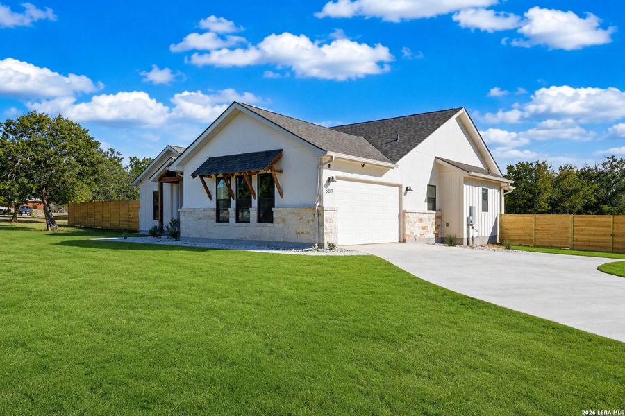 Front exterior of a new home in , Bandera, TX, highlighting curb appeal (Image 1). Front exterior of a new home in , Bandera, TX, highlighting curb appeal (Image 1).