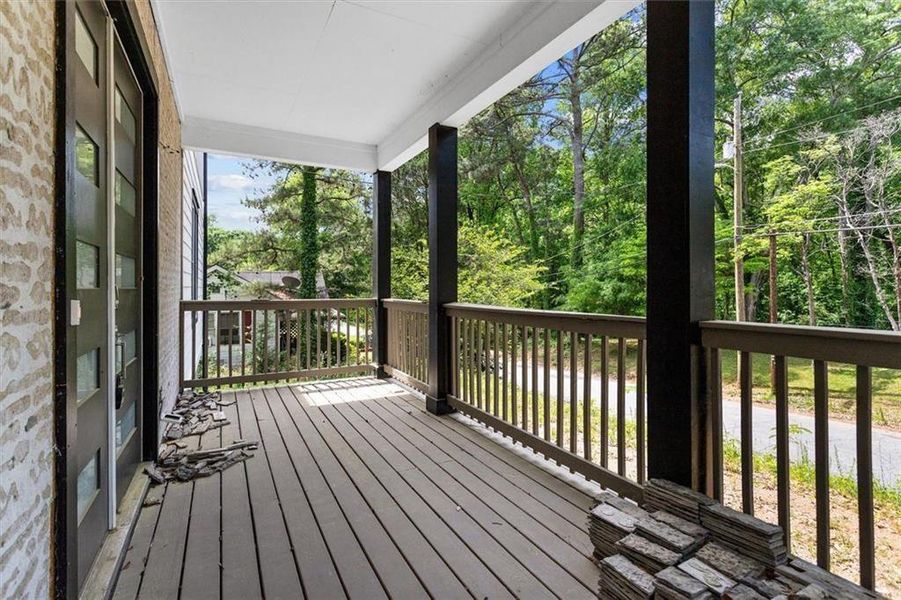 Exterior details and patio area of a home in , Atlanta (Image 24).