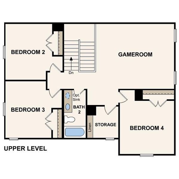 2D floor plan layout of this home in Grants Landing, Salisbury, NC (Image 3).