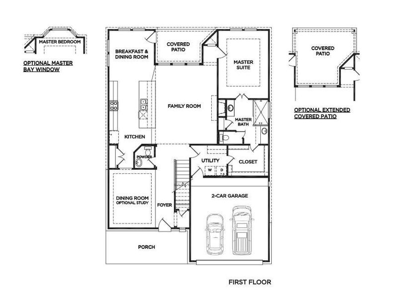 2D floor plan layout of this home in Stone Creek Ranch, Hockley, TX (Image 4).