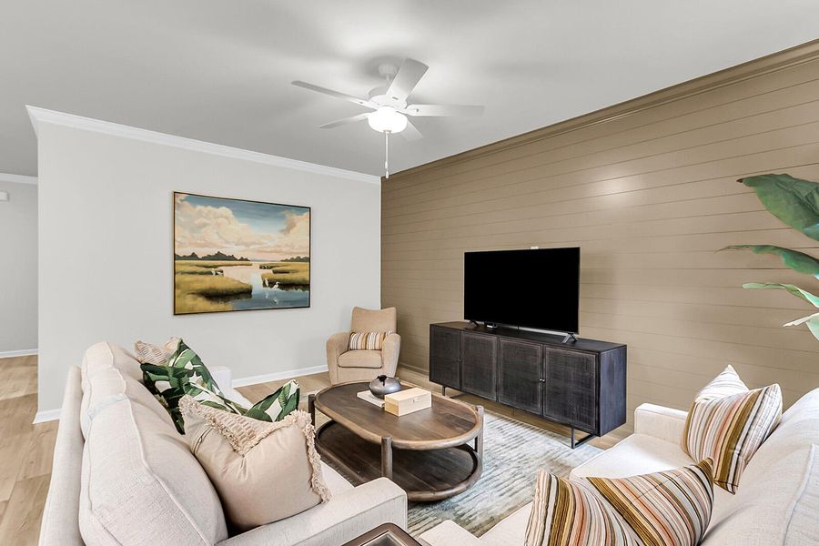 Furnished interior view inside a new home in Central Creek, Goose Creek (Image 14). Furnished interior view inside a new home in Central Creek, Goose Creek (Image 14).