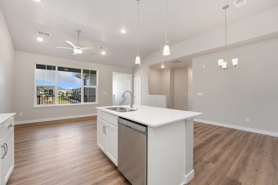Furnished interior view inside a new home in The Lakes at Centerra, Loveland (Image 6).