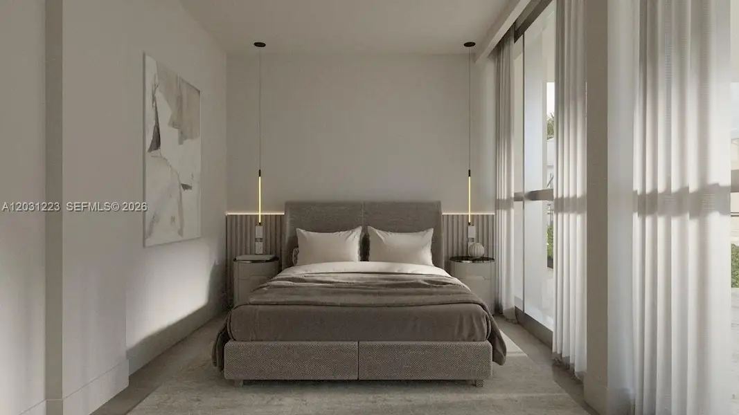 Furnished interior view inside a new home in , Miami Beach (Image 8).