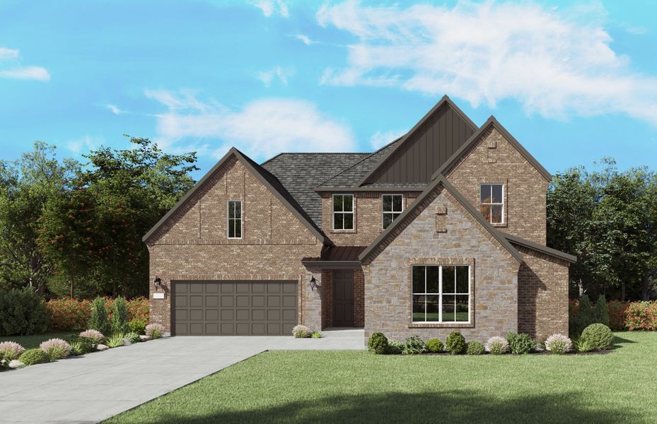 Representative exterior photo of a completed home built from the Gillett by Pulte Homes in Mission Hills, Garland, TX (Image 2). Representative exterior photo of a completed home built from the Gillett by Pulte Homes in Mission Hills, Garland, TX (Image 2).