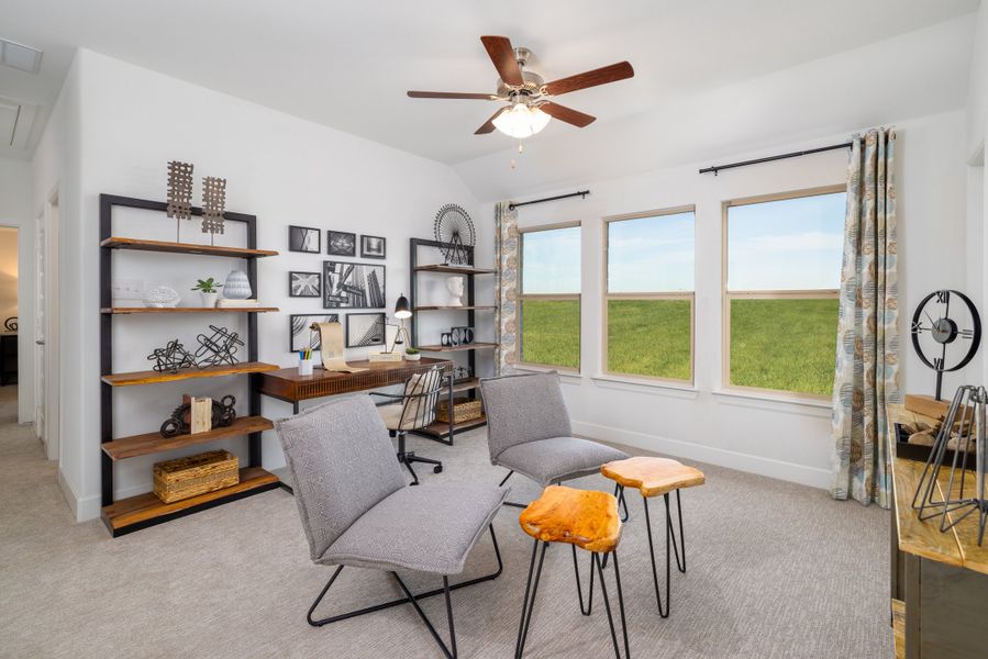 Representative furnished interior of a home built from the Brazos by Beazer Homes in Waterbend: Arbors 40', Euless (Image 7). Representative furnished interior of a home built from the Brazos by Beazer Homes in Waterbend: Arbors 40', Euless (Image 7).