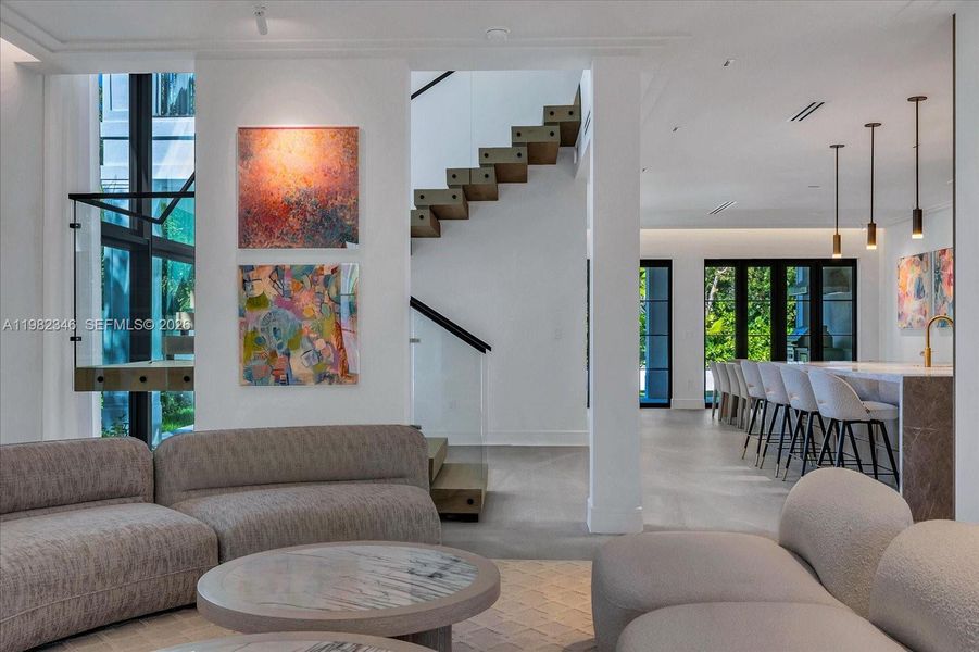 Furnished interior view inside a new home in , Miami (Image 4).
