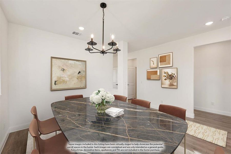 Furnished interior view inside a new home in Meadow Vista 60-65, Anna (Image 9). Furnished interior view inside a new home in Meadow Vista 60-65, Anna (Image 9).