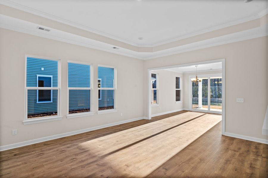 Representative unfurnished interior of a home built from the The Sunset Cove by Chesapeake Homes in Bridgewater - Shorehaven Village, Little River (Image 6).