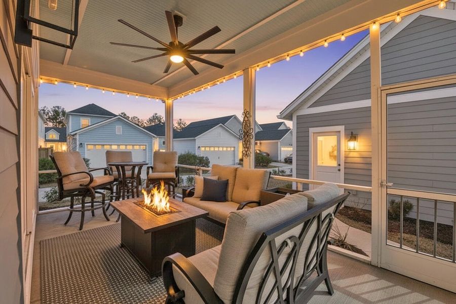 Exterior details and patio area of a home in Midtown at Nexton, Summerville (Image 24).