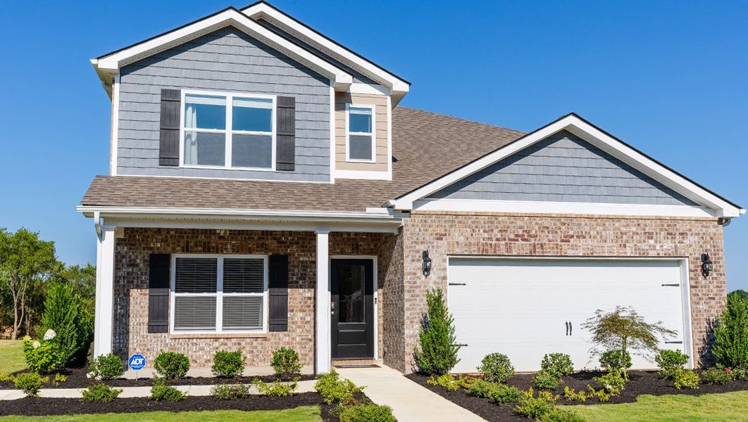 Representative exterior photo of a completed home built from the Salem by D.R. Horton in Shiloh Springs, Jackson, TN (Image 19). Representative exterior photo of a completed home built from the Salem by D.R. Horton in Shiloh Springs, Jackson, TN (Image 19).