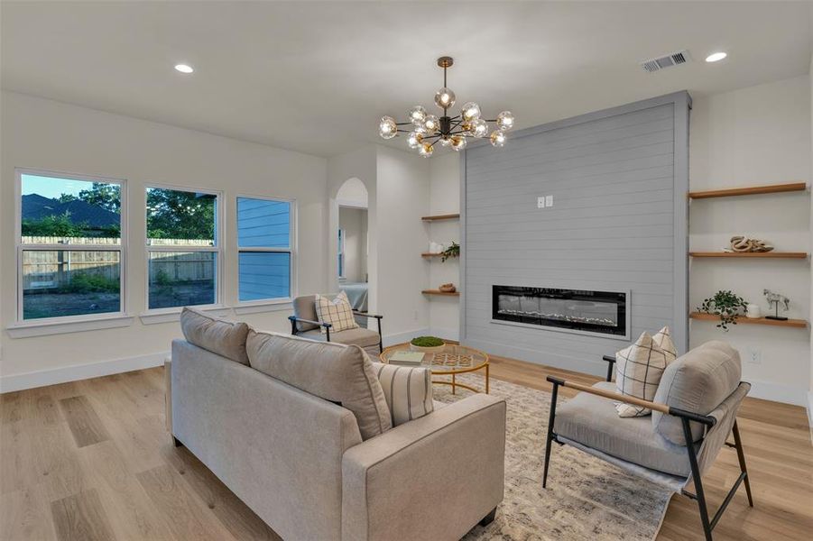 Furnished interior view inside a new home in , Fort Worth (Image 10).