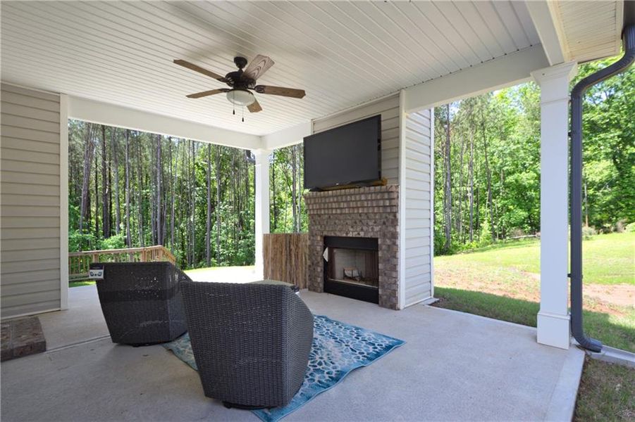 Exterior details and patio area of a home in , Covington (Image 3). Exterior details and patio area of a home in , Covington (Image 3).