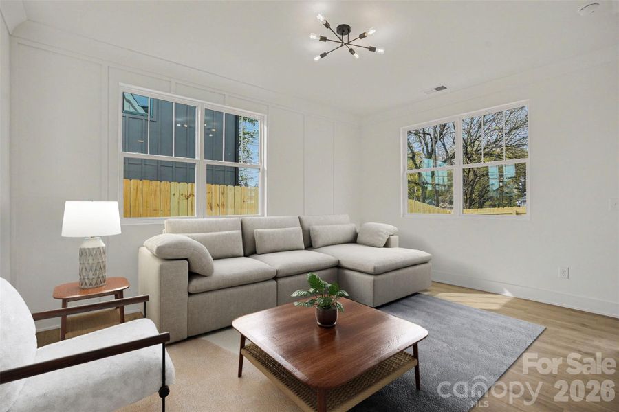 Furnished interior view inside a new home in , Charlotte (Image 11).