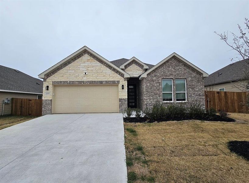 Front exterior of a new home in , Azle, TX, highlighting curb appeal (Image 1). Front exterior of a new home in , Azle, TX, highlighting curb appeal (Image 1).