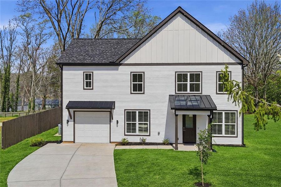 Front exterior of a new home in , Alpharetta, GA, highlighting curb appeal (Image 17).