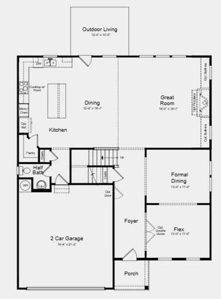 2D floor plan layout of this home in Oakmead, Buford, GA (Image 2). 2D floor plan layout of this home in Oakmead, Buford, GA (Image 2).