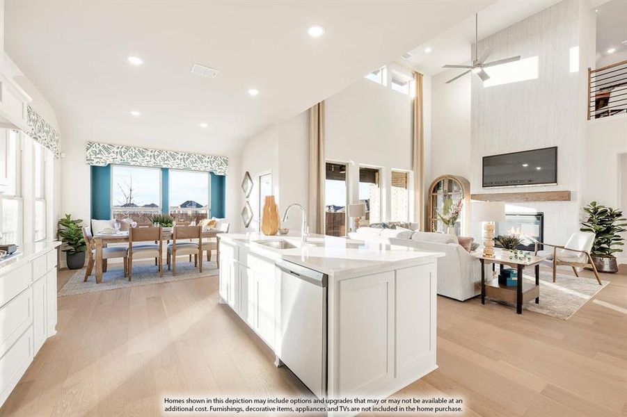 Furnished interior view inside a new home in ArrowBrooke, Aubrey (Image 6).