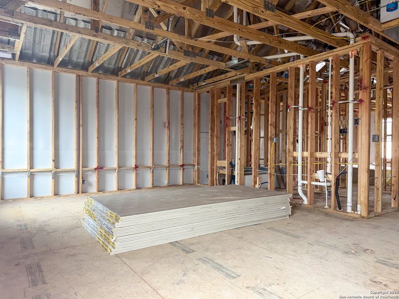 In-progress construction of a new home in Cordova Trails, Seguin, TX (Image 26).