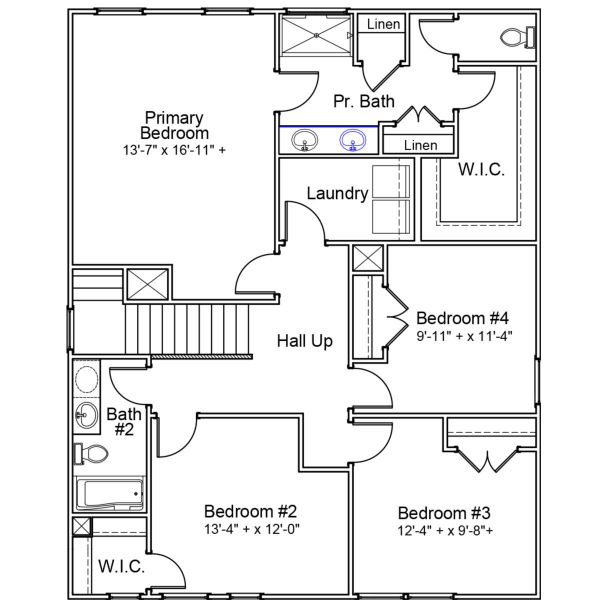 2D floor plan layout of this home in Hainer Place, Conway, SC (Image 3).