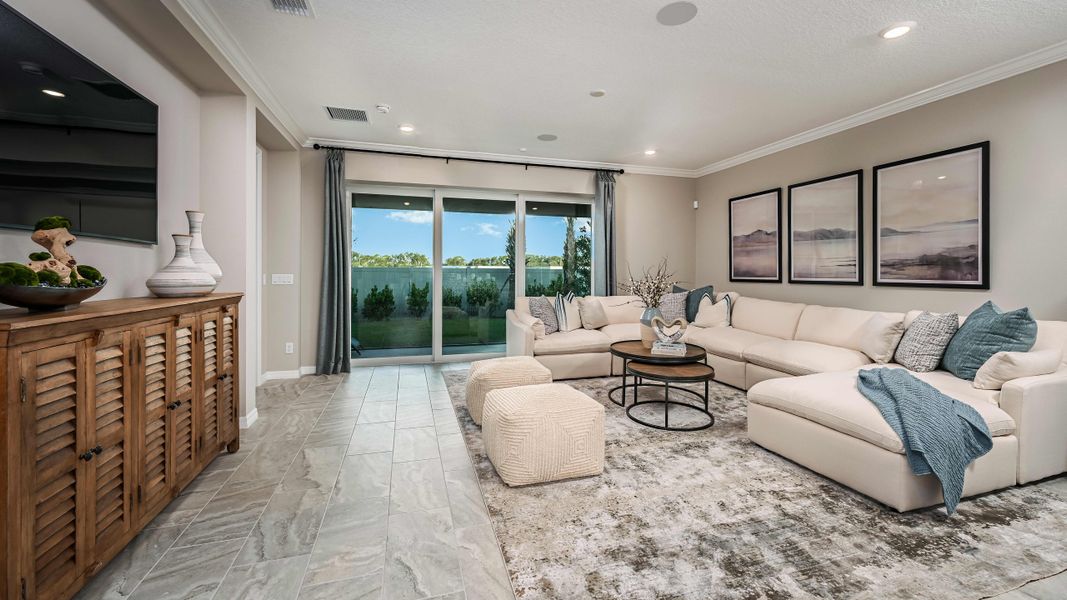 Furnished interior view inside a new home in Tiburon, Nokomis (Image 6). Furnished interior view inside a new home in Tiburon, Nokomis (Image 6).