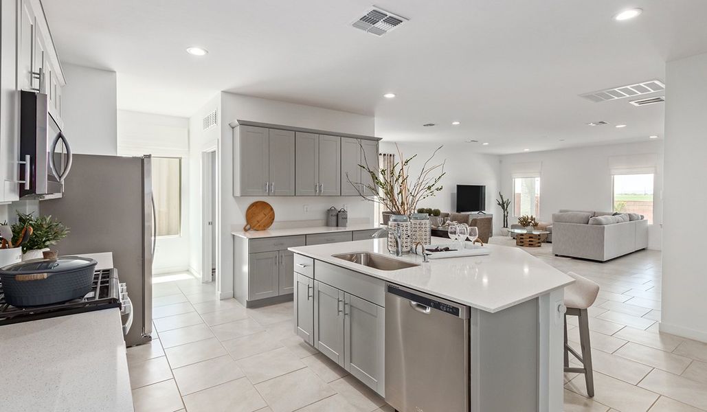 Representative furnished interior of a home built from the Kingston by D.R. Horton in Barnett Village, Marana (Image 19).