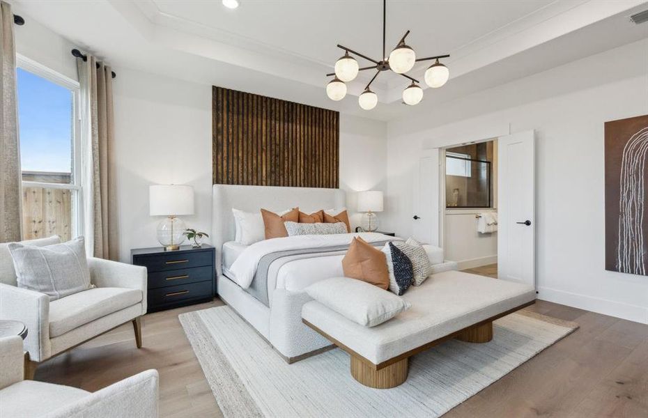 *Model Representation - Spacious owner's suite with private bath