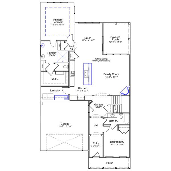 2D floor plan layout of this home in Arcadia, Myrtle Beach, SC (Image 2).