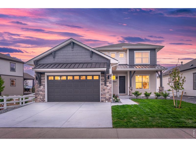 Front exterior of a new home in , Windsor, CO, highlighting curb appeal (Image 28).