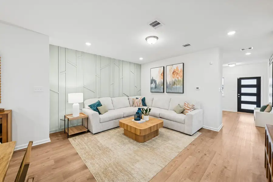 Family Room. Sample image for illustration; upgrades, options, and colors may vary.