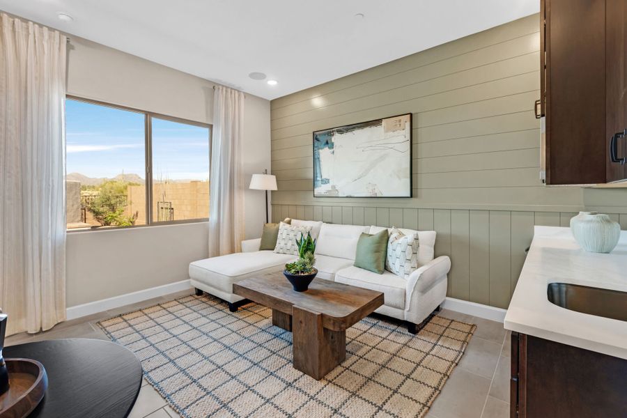 Representative furnished interior of a home built from the Hibiscus by Mattamy Homes in Tavira at Twin Peaks, Oro Valley (Image 29).