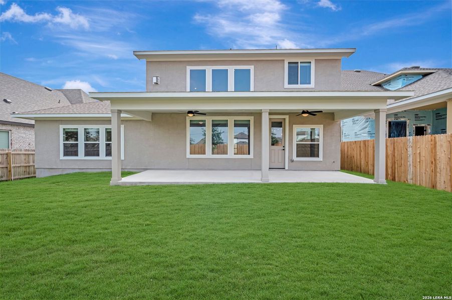 Exterior details and patio area of a home in Davis Ranch 60', San Antonio (Image 27). Exterior details and patio area of a home in Davis Ranch 60', San Antonio (Image 27).