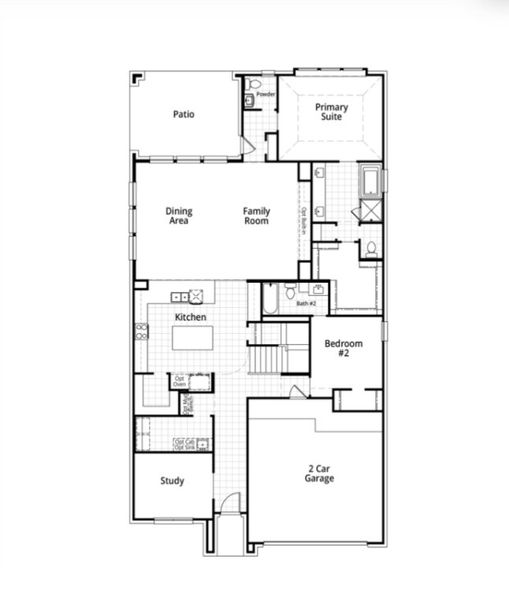 2D floor plan layout for the Grafton Plan by Highland Homes in Two Step Farm: 50ft. lots, Montgomery, TX (Image 3). 2D floor plan layout for the Grafton Plan by Highland Homes in Two Step Farm: 50ft. lots, Montgomery, TX (Image 3).