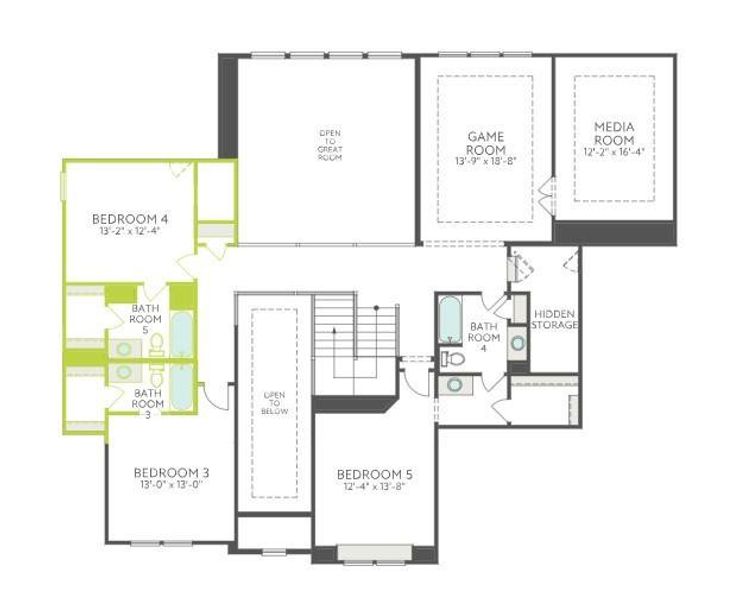 2D floor plan layout of this home in , Spring, TX (Image 4).