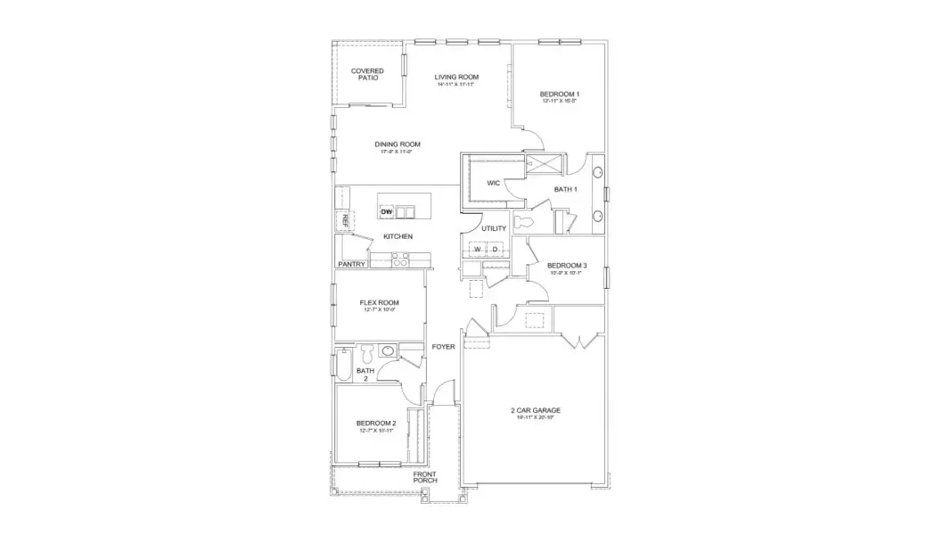2D floor plan layout for the Destination by D.R. Horton in Jackson Creek, Monument, CO (Image 3).