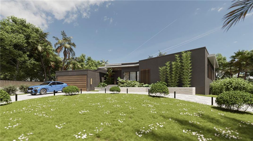 Front exterior of a new home in , Punta Gorda, FL, highlighting curb appeal (Image 19).