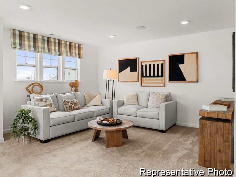 Furnished interior view inside a new home in North District at Flowers Plantation Townhomes, Clayton (Image 13). Furnished interior view inside a new home in North District at Flowers Plantation Townhomes, Clayton (Image 13).