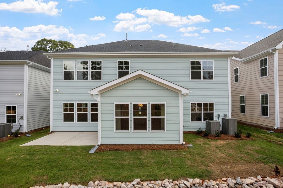 Exterior details and patio area of a home in Georgias Landing, Raleigh (Image 19).