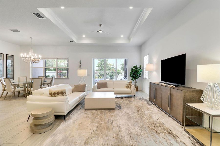 Great Room and Dining Room Area