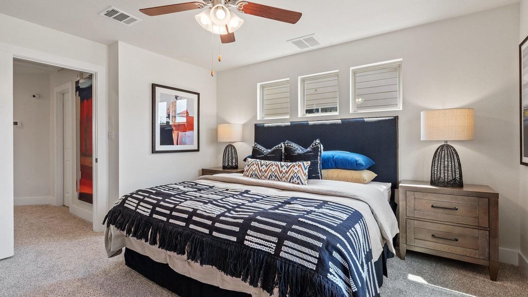 Furnished interior view inside a new home in Saddle Creek Twinhomes, Georgetown (Image 16). Furnished interior view inside a new home in Saddle Creek Twinhomes, Georgetown (Image 16).