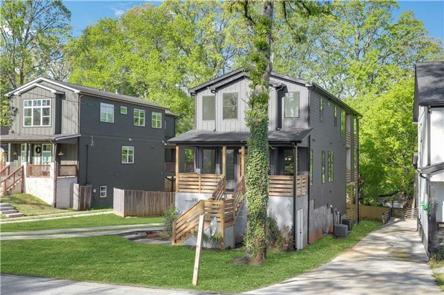 Front exterior of a new home in , Scottdale, GA, highlighting curb appeal (Image 30).