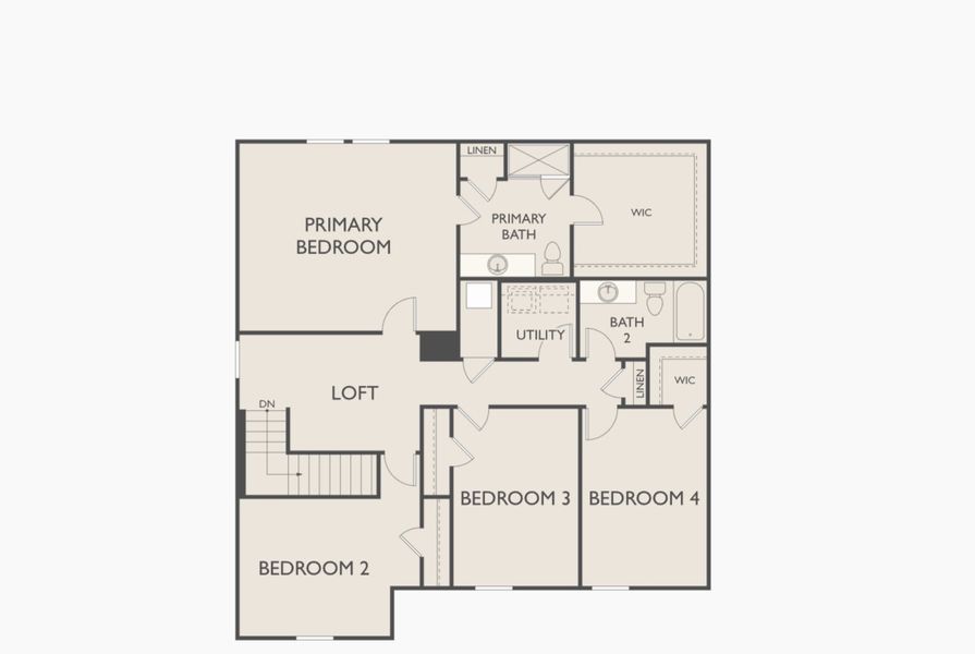 2D floor plan layout for the Solstice by Starlight Homes in Brookshire at Legacy Hills, Celina, TX (Image 4). 2D floor plan layout for the Solstice by Starlight Homes in Brookshire at Legacy Hills, Celina, TX (Image 4).