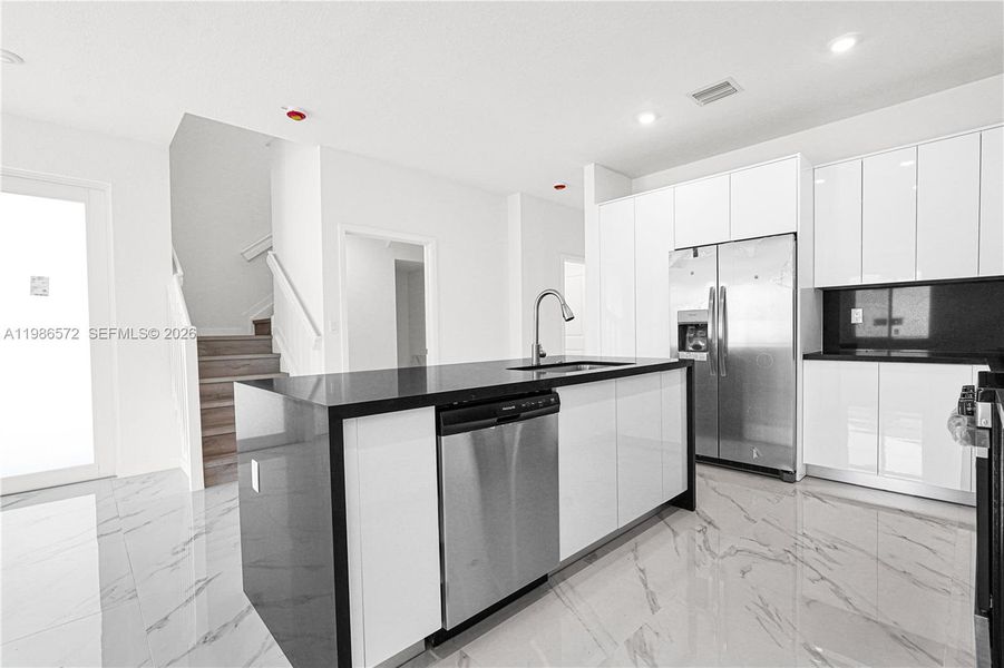 Furnished interior view inside a new home in , Miami (Image 10).