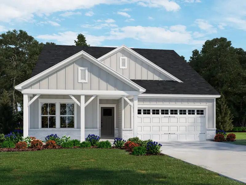 Front exterior of a new home in Mansker Farms - Bronze Series, Hendersonville, TN, highlighting curb appeal (Image 1). Front exterior of a new home in Mansker Farms - Bronze Series, Hendersonville, TN, highlighting curb appeal (Image 1).