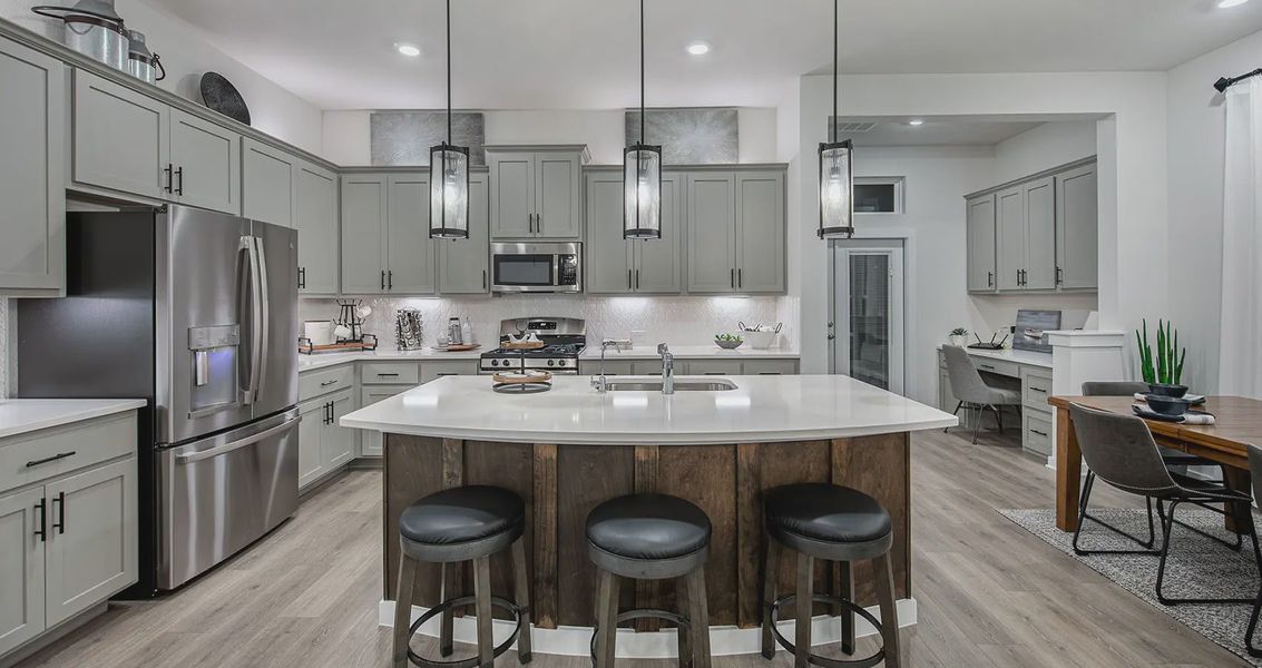 Representative furnished interior of a home built from the Wendy by Chesmar Homes in Meyer Ranch, New Braunfels (Image 8).